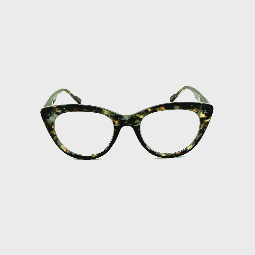 Ducky Shincracker High Power Square Style Spring Temple Reading Glasses up to +6.00 Tortoise Frame