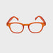 Doll Dizzy High Power Large Round Shape Colorful Spring Temple Reading Glasses up to +6.00 Orange Frame