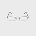 Simple Aesthetic Half Frame Metal Reading Glasses Gunmetal Frame