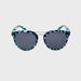 Out To Lunch Round Frame Fully Magnified Reading Sunglasses Blue Frame
