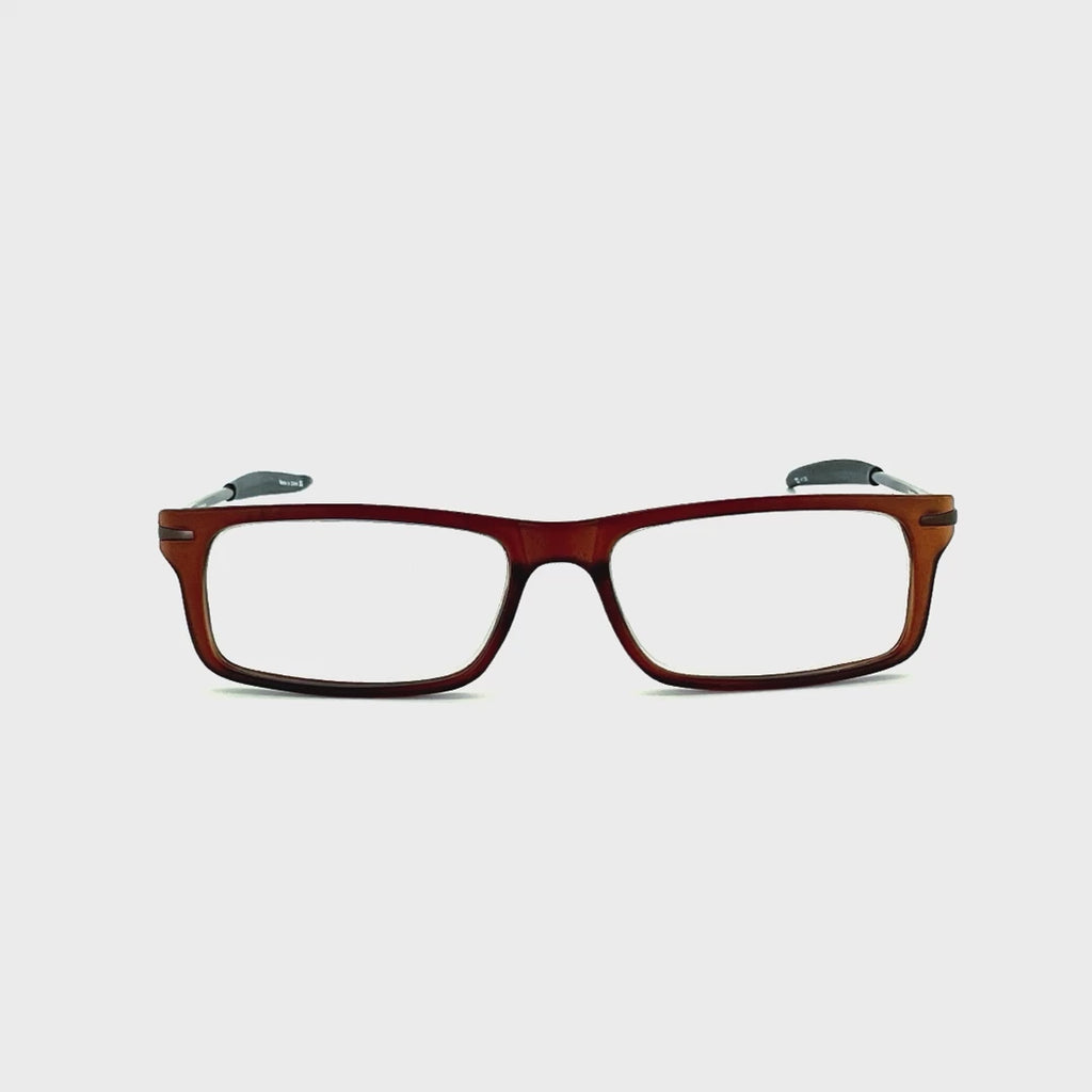 Cinzia Precocious Reading Glasses with Case in Three Colors Brown