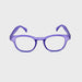 Doll Dizzy High Power Large Round Shape Colorful Spring Temple Reading Glasses up to +6.00 Purple Frame