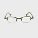 Cinzia Fine Print Square Frame Reading Glasses with Case Green