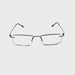 Subtle Fully Magnified Frameless Rectangle Frame Reading Glasses With Metal Temples