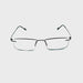 Subtle Fully Magnified Frameless Rectangle Frame Reading Glasses With Metal Temples