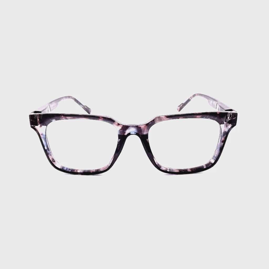 Above My Pay Grade High Power Square Style Spring Temple Reading Glasses up to +6.00 Black Tortoise Frame