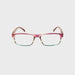 Off The Hook Rectangular Frame High Power Reading Glasses Up to +6.00 Red