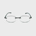 Schweet Fully Magnified Frameless Oval Reading Glasses with Aluminum Temples Black Frame