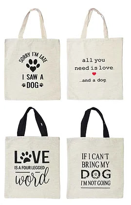 Printed Tote Bag Dogs 