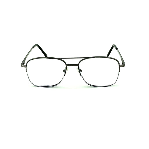 Sauced Clear Fully Magnified Gunmetal Aviator Reading Glasses Fully Magnified Reading Glasses +1.25 