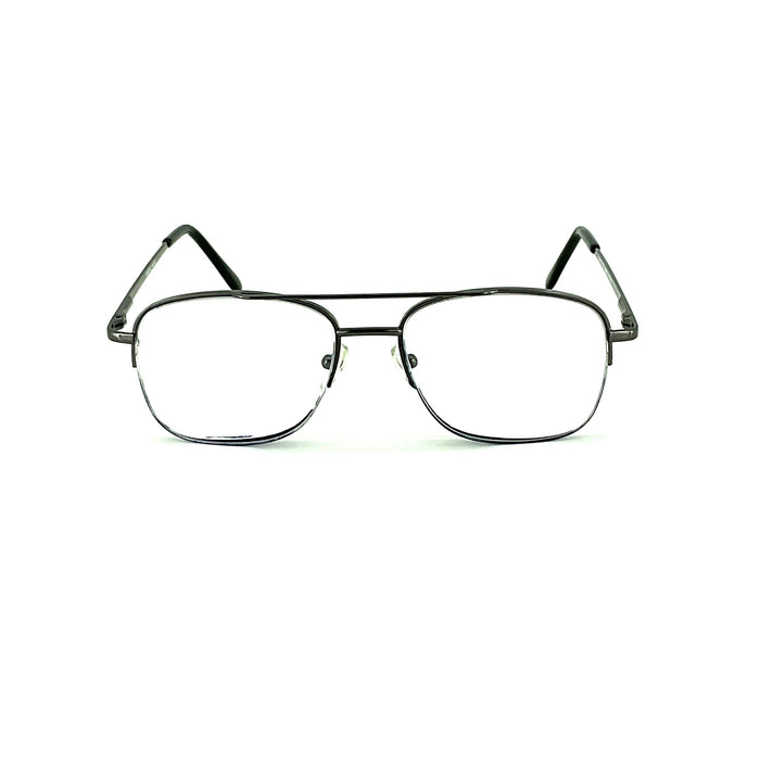 Sauced Clear Fully Magnified Gunmetal Aviator Reading Glasses Fully Magnified Reading Glasses +1.25 