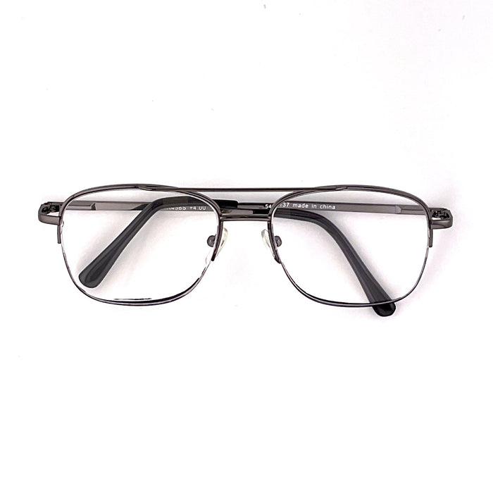 Sauced Clear Fully Magnified Gunmetal Aviator Reading Glasses Fully Magnified Reading Glasses 