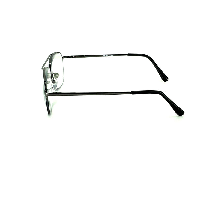 Sauced Clear Fully Magnified Gunmetal Aviator Reading Glasses Fully Magnified Reading Glasses 