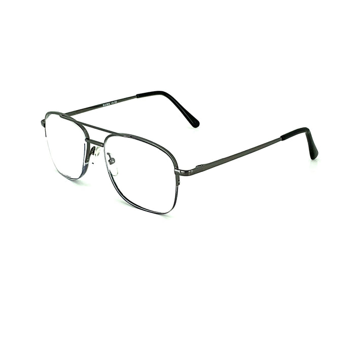 Sauced Clear Fully Magnified Gunmetal Aviator Reading Glasses Fully Magnified Reading Glasses 