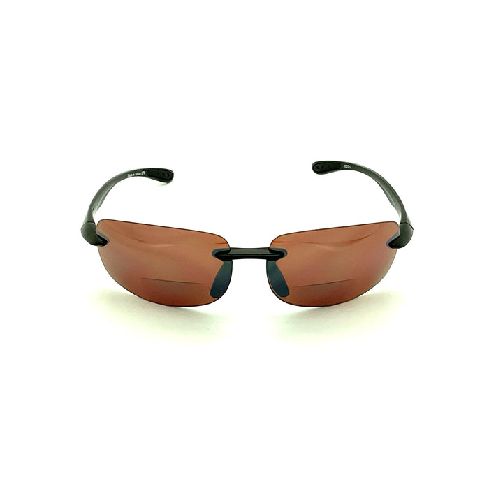 Shotgun Amber Tinted Rimless Shooting & Hunting Sports Bifocal Sunglasses Night Driver 