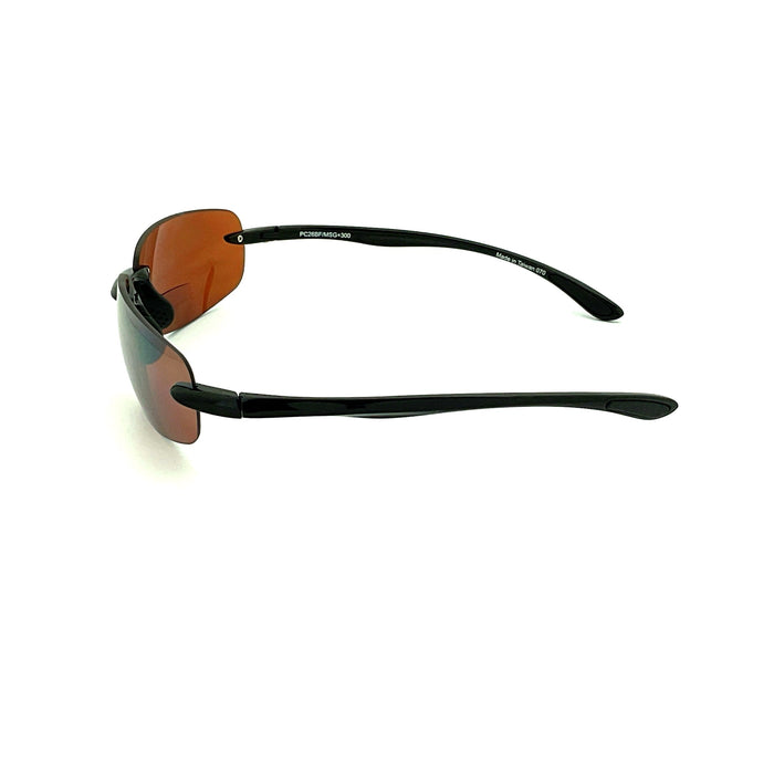 Shotgun Amber Tinted Rimless Shooting & Hunting Sports Bifocal Sunglasses Night Driver 