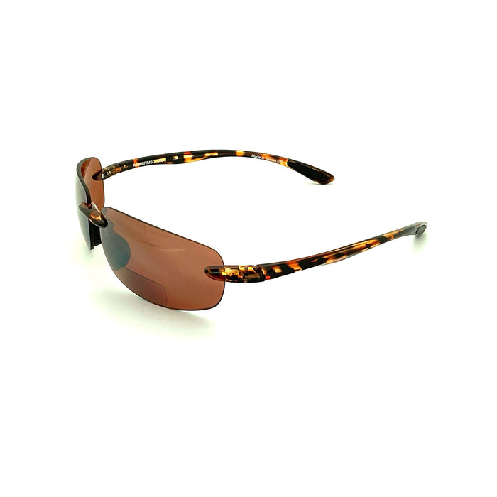 Shotgun Amber Tinted Rimless Shooting & Hunting Sports Bifocal Sunglasses Night Driver 
