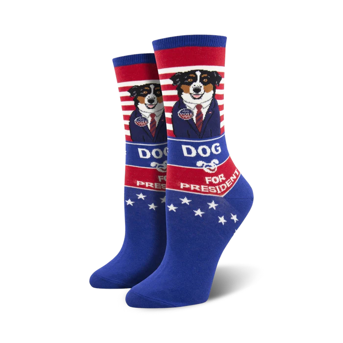 SockSmith Women Crew Dog For President Socks 