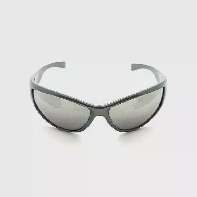 Word Mirrored Lenses Plastic Sport Inner Bifocal Reading Sunglasses silver frame