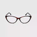 The Queen Cateye Reading Glasses with Fully Magnified Lenses and Magnetic Polarized Clip on red frame no clip