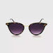 Flip Your Lid Metal Cat Eye Reading Sunglasses with Fully Magnified Lenses gold frames single power