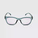 Nifty clear blue reading sunglasses with spring hinge single power glasses with tint in the lenses