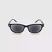 Brilliant Rectangular Reading Sunglasses with Fully Magnified Lenses black frame