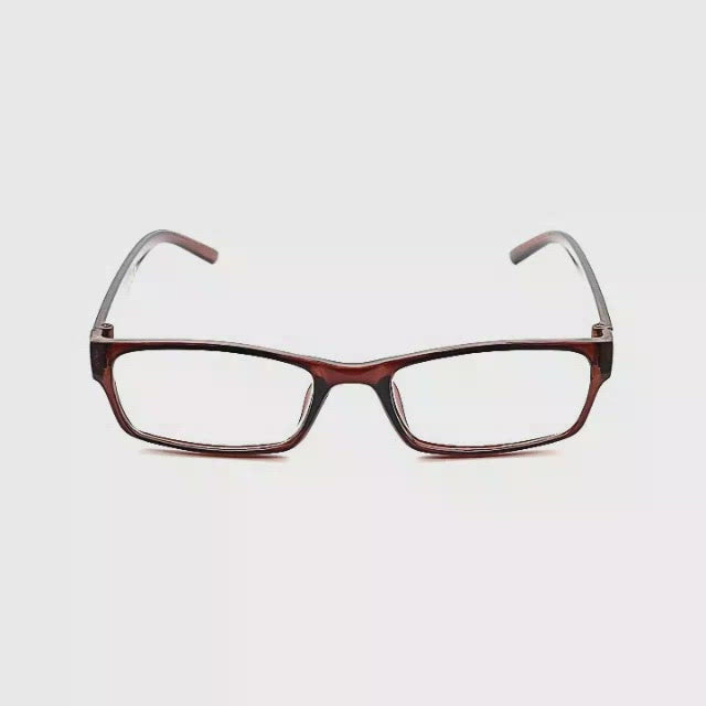 Go The Distance Glasses With Dash Temples amber frame