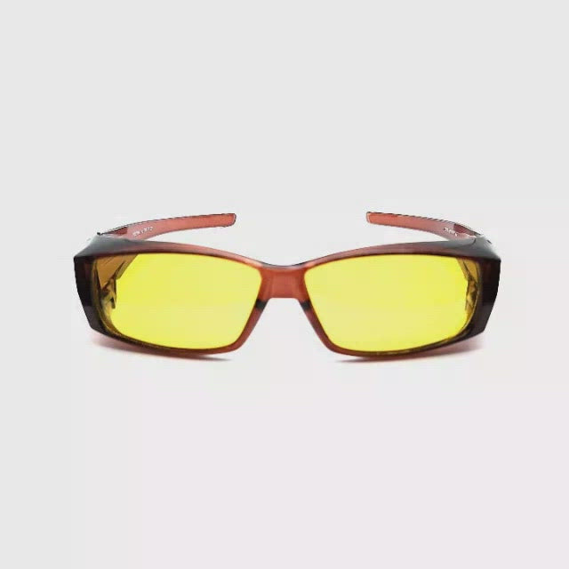 Sandy Polarized Yellow Lens Fit Over amber frame
