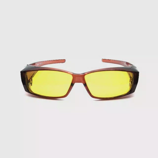 Sandy Polarized Yellow Lens Fit Over amber frame