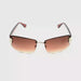 On The Beam Frameless Metal Bifocal Reading Sunglasses Red Silver Frame