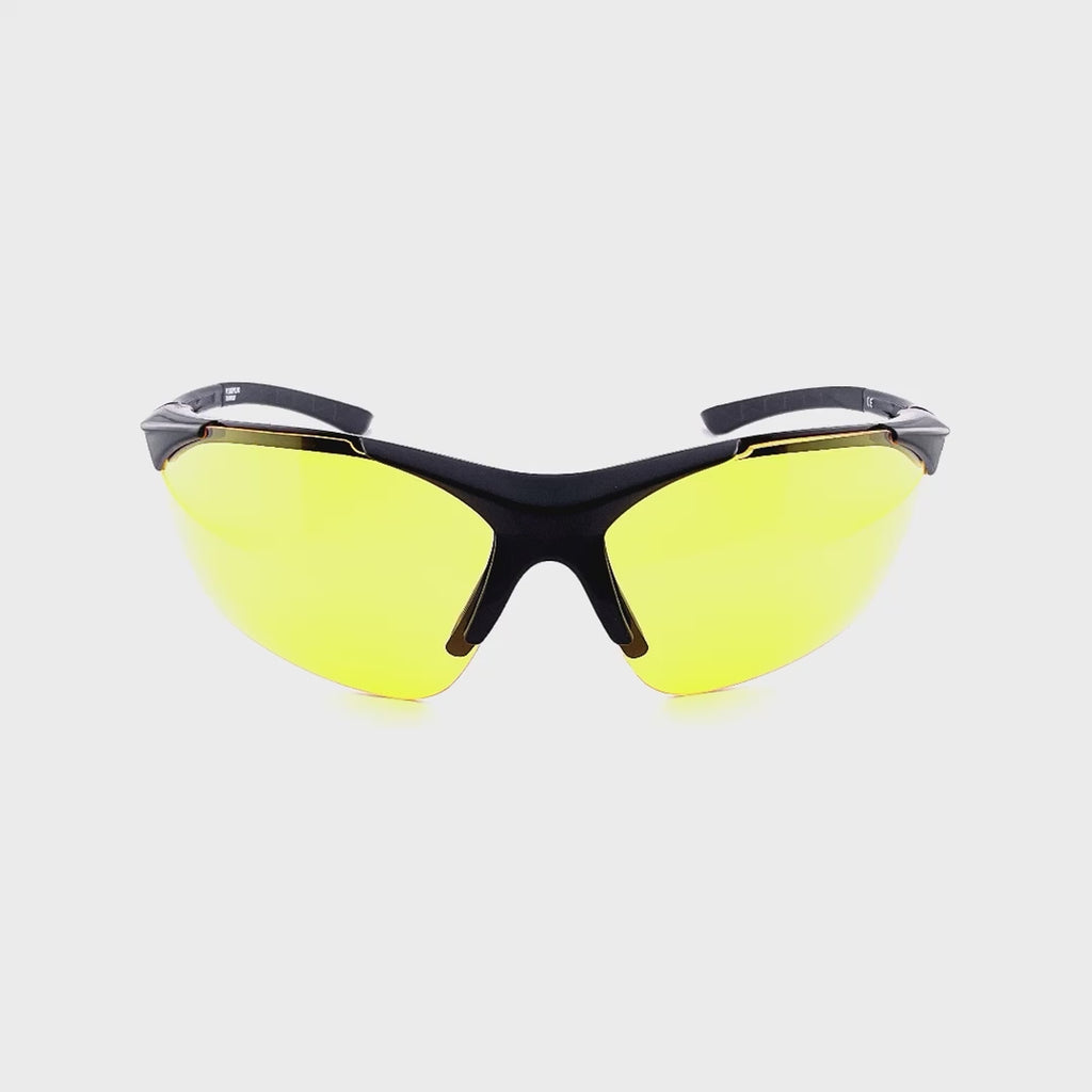 Jock Half Frame Polarized Night Driving Sunglasses Black Frame