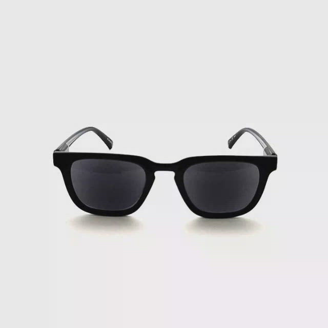 Excellent Square Frame Reading Sunglasses with Fully Magnified Lenses black frames single power lenses