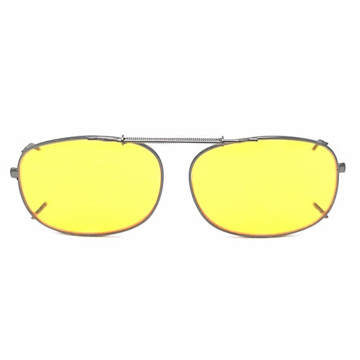 52mm Yellow Lens Night Driving Clip on Sunglasses clip-on/flip-up 