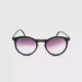 Hipster Wood Look Round Keyhole Reading Sunglasses with Fully Magnified Lenses purple frame single power lens