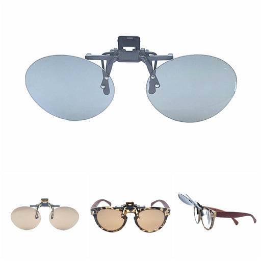 54mm Super Oval Clip on Flip up Sunglasses clip-on/flip-up 