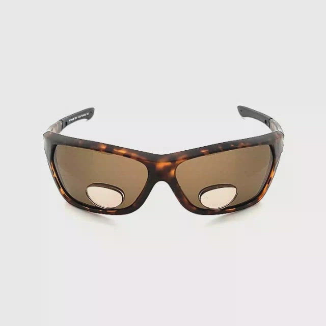 Major Polarized Sport Wrap Bifocal Reading Sunglasses Amber Frame