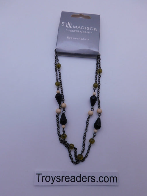 5th & Madison Green, Black & White Eyeglass Chain Cords 
