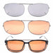 60mm Polarized Smoke and Driving Lens Clip on Sunglasses clip-on/flip-up 