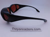 63mm Polarized Amber Lens Fit Over in Two Colors Fit Over Sunglasses 