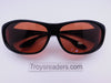 63mm Polarized Amber Lens Fit Over in Two Colors Fit Over Sunglasses Black 