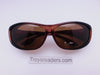 63mm Polarized Fit Over in Two Colors Fit Over Sunglasses Brown Amber 