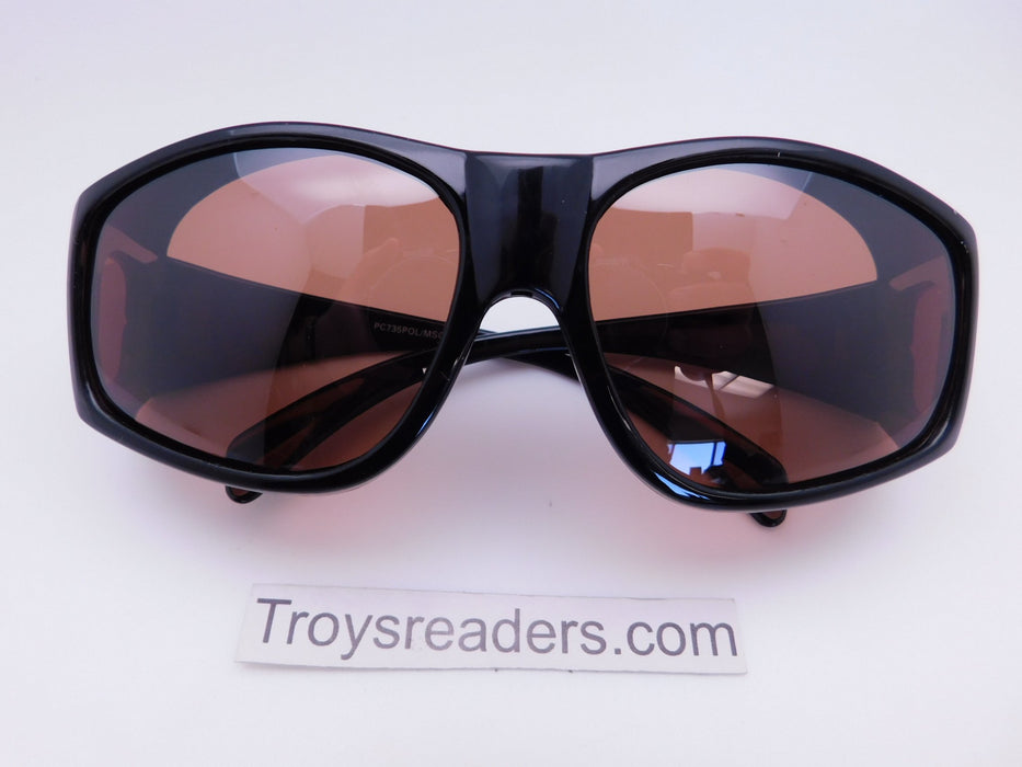 63MM Polarized Large Fit Overs in Two Colors Fit Over Sunglasses Black 