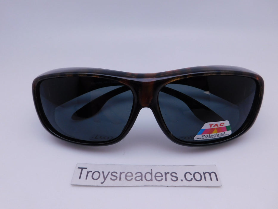 63MM Polarized Swirl Fit Overs in Four Designs Fit Over Sunglasses Brown Tiger 