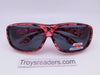 63MM Polarized Transparent Swirl Fit Overs in Six Designs Fit Over Sunglasses Red Swirl 