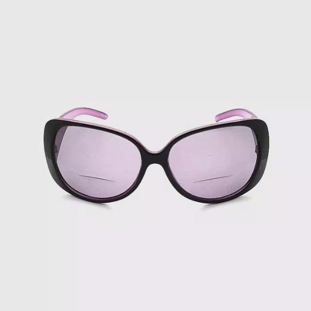 Dream On NYS Big Lens Butterfly Bifocal Sunglass Reader purple frame