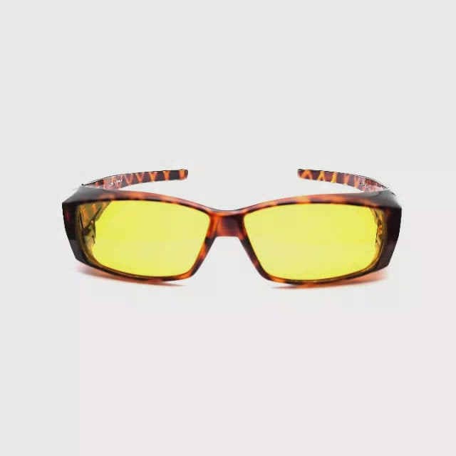 Sandy Polarized Yellow Lens Fit Over Tortoise frame