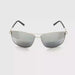 Radioactive Metal Frame Bifocal Reading Sunglasses with Mirrored lenses silver frame