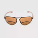 Double Frame Lens Metal Aviator Bifocal Reading Sunglasses brown frame