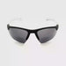 Radical Half Rim Sport Wrap Inner Bifocal Reading Sunglasses black silver frame